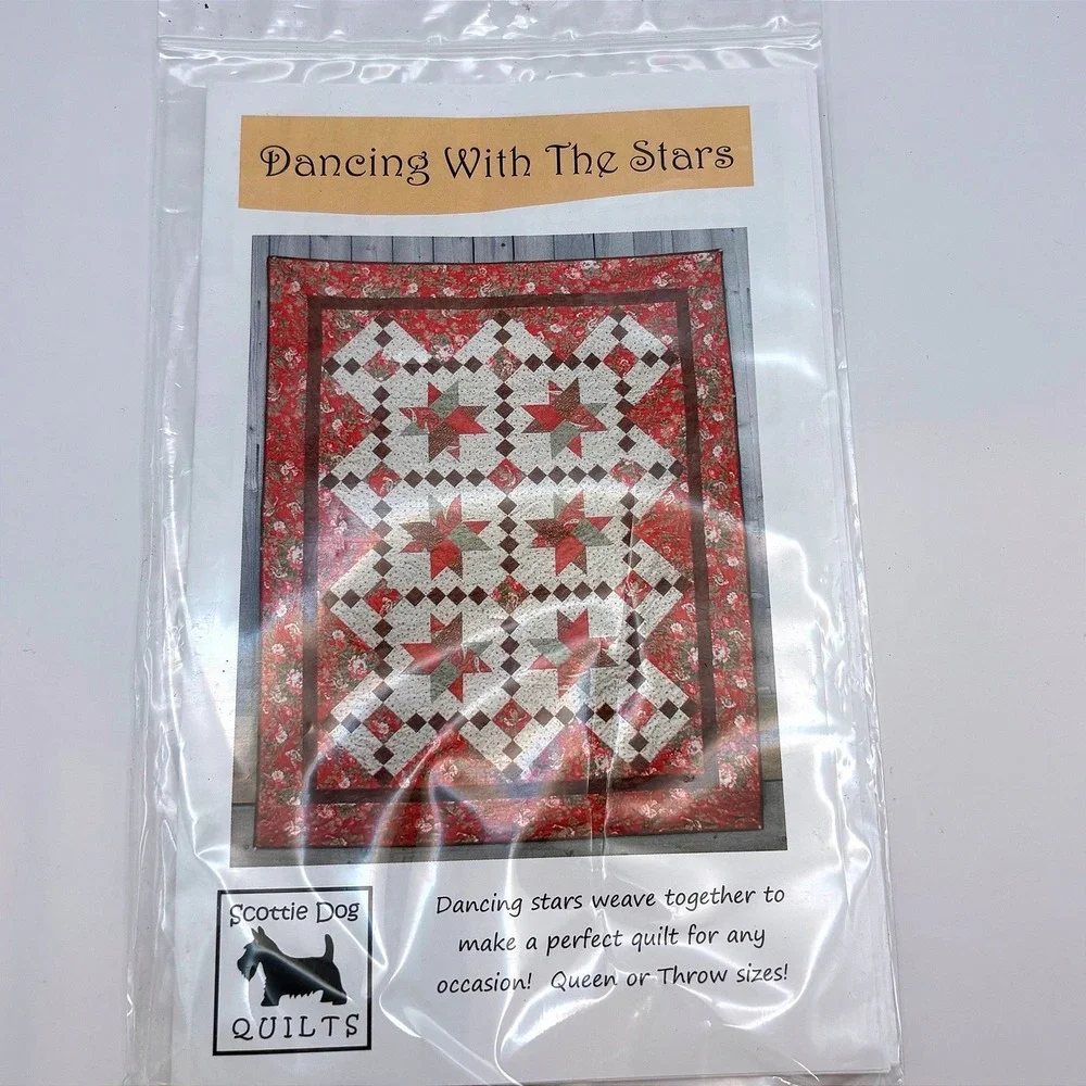 Scottie Dog Quilts Dancing With The Stars Quilt Pattern Throw Queen Size NEW